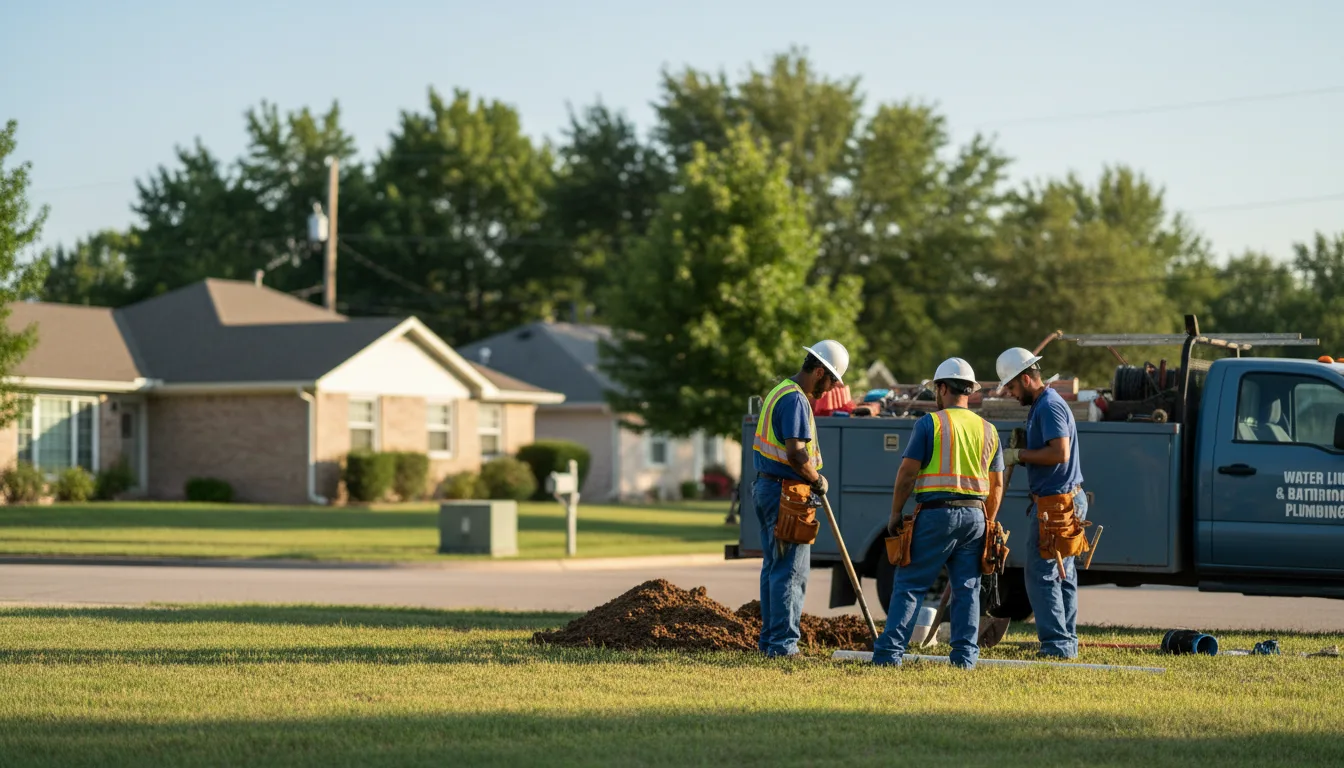 Residential water line and bathroom plumbing service in Ringsted, IA